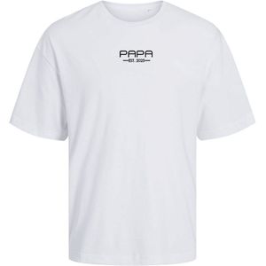 T-shirt Papa met geboortejaar-Vaderdag cadeau-Cadeau voor Papa-Heren-Kleur wit- Maat S-Jack & Jones-Oversized