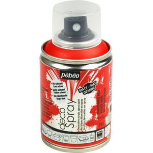 Verf Kerstmisrood- acryl mat in spuitbus - 100 ml - Pébéo