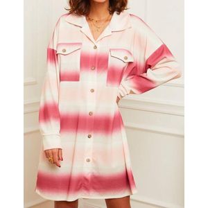 Jurk blouse | roze strepen | one size