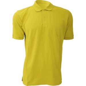 Russell Heren 100% Katoenen Korte Mouw Poloshirt (Geel)