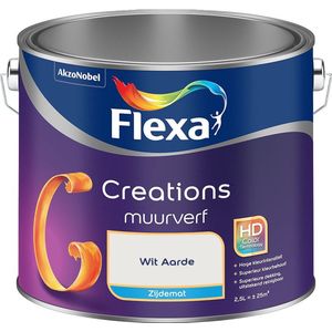 Flexa - Creations Muurverf Zijdemat - Wit Aarde - Mengverf - 2.5 Liter