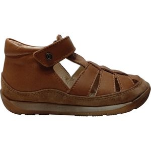 Falcotto - Laguna - Mt 24 - velcro lederen gesloten sandalen - Cognac