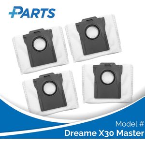 Dreame X30 Master Stofzakken (4 Stuks, Plus.Parts® alternatief voor X30/X40 DUST BAGS)