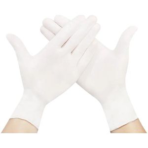 Nesto's Nitril Wegwerp Handschoenen 100 stuks - Latexvrij - Poedervrij - Niet steriel - Onderzoekshandschoenen - Medisch - Plastic - Maat L - Wit