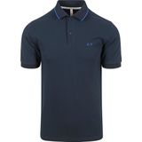 Sun68 Poloshirt Small Stripe Collar Navy - Heren