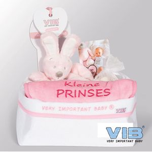 VIB® - Giftset Commodemandje - Girl (Roze) - Babykleertjes - Baby cadeau - zwangerschap aankondiging - geboorte cadeau