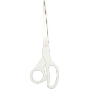 Witte universele schaar soft-grip 22,5 cm voor volwassenen - Knutselbenodigdheden/hobbybenodigdheden/school scharen