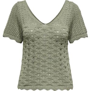 ONLY - ONLBECCA LIFE SS V-NECK TOP KNT - Dames - Gebreide truien