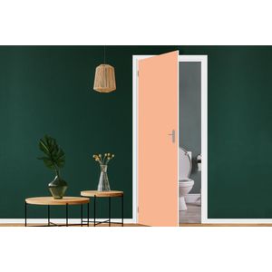 Deursticker Abrikoos - Roze - Pastel - Effen - Kleur - 80x215 cm - Deurposter