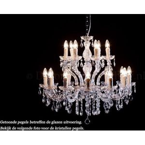 Kristallen kroonluchter Maria Theresa 12+6 lichts Ø75cm - chroom kristal