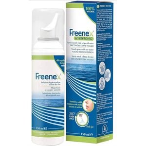 Freenex Zeewater Hypertonic Neusspray – 100% Natuurlijk – Bij Verstopte Neus – 150 ml
