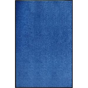 The Living Store Deurmat - Binnen/buitenmat - 180 x 20 cm - Anti-slip PVC - Blauw oppervlak - 100% polyamide - 9 mm hoogte