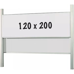 Whiteboard PRO Cherry - 2 in 1 - Emaille staal - Weekplanner - Maandplanner - Jaarplanner - Magnetisch - Wit - 120x200cm