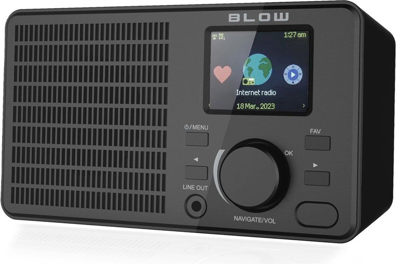BLOW - RI1 - Internet Radio - Zwart - WiFi & Bluetooth - LCD Display