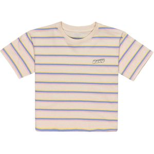 Roxy Never Saw Blue Like That Strip T-shirt Met Korte Mouwen Beige 16 Years Meisjes
