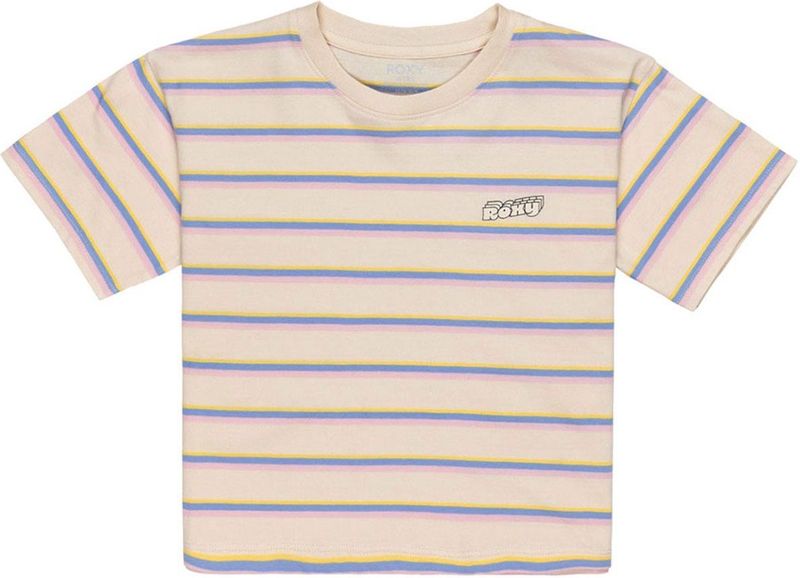 Roxy Never Saw Blue Like That Strip T-shirt Met Korte Mouwen Beige 16 Years Meisjes