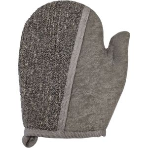 Luxe Natuurlijke Scrub Handschoen - Charcoal - Bamboo & Linnen - Biologisch Afbreekbaar