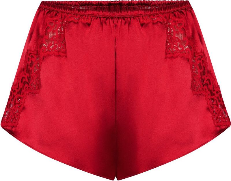 Hunkemöller Dames Nachtmode Short Mya - Rood - maat XS