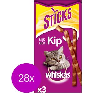 Whiskas snack sticks rijk aan kip 18 gr