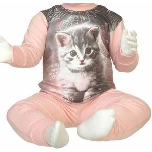 Fun2Wear tricot meisjes pyjama Kitten  - 68  - Roze