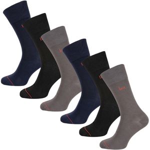 Undiemeister Sokken Heren - 6-pack - Meerkleurig - Lange Sokken Handgemaakt - Zijdezacht - Mellowood Tencel - Extra Stevig - Sokken - Maat 39-42