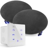 Power Dynamics - Powerline A50W - Set - Witte Inbouwversterker en 2 Zwarte Plafondspeakers