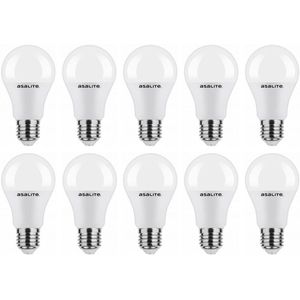 Asalite - LED Lamp A60 - E27 Fitting - Koud Wit - 7W = 45W - 630 Lumen - 10 stuks