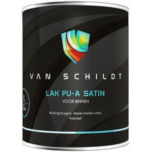 van Schildt Lak PU-A Satin Watergedragen Acryl Slijt- en krasvaste Trappen en Keukenverf voor binnen 1 Liter Alle andere kleuren
