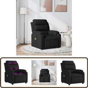 vidaXL Massagestoel - Verstelbaar - Zwart Massagestoel - Relaxstoel - Ergonomische Stoel - Elektrische Massage - Lounge Stoel