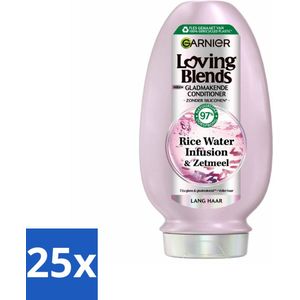 25 x Garnier - Loving Blends Rice Water Infusion - Conditioner - Glans & Zachtheid - Lang Haar - 250 ml - Rice Water Conditioner - Haar Glans - Haar Zachtheid - Haar Versterking - Haar Verzachting