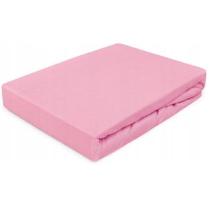 Jersey Hoeslaken met Elastiek 90x200cm - Zacht Katoen, Lichtroze
