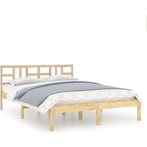 vidaXL - Bedframe - massief - hout - 120x190 - cm