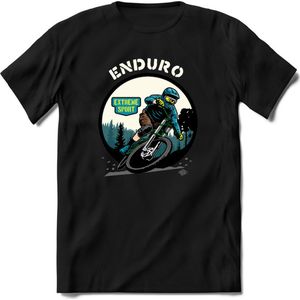 Enduro | TSK Studio Mountainbike kleding Sport T-Shirt | Blauw | Heren / Dames | Perfect MTB Verjaardag Cadeau Shirt Maat XXL
