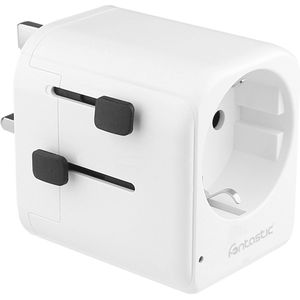 Fontastic 263521 Universele Wereld Adapter - USB - 100 Landen -USA/UK/AUS - 250V/2500W - Wereldstekker