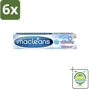 Macleans - Tandpasta - Whitening - Verwijdert Vlekken & Versterkt Tandglazuur - 100 ml - Voordeelverpakking - 6 stuks - Tandpasta - Whitening