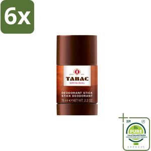 Tabac Original - Deodorant Stick - Langdurige frisheid - 75 ml - Voordeelverpakking - 6 stuks - Deodorant - Mannen deodorant