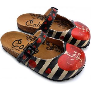 GOBY - I Love You - Clogs - Slippers - Hoge kwaliteit - Handmade - Maat 37