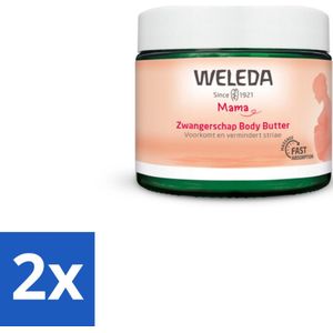 WELEDA - Body Butter Zwangerschap - Mama & Baby - 150 ml - Voordeelverpakking - 2 stuks