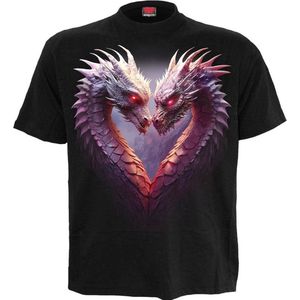 Spiral Heart of Dragons Heren T-shirt - zwart - XL