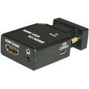 Microconnect MC-CONMVGAHM video kabel adapter HDMI Mini-VGA (D-Sub) Zwart