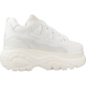 Buffalo - Classic White COW Leather - Lage Schoen - Wit - Dames