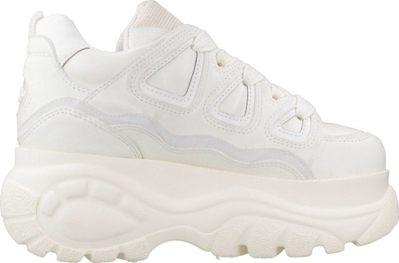 Buffalo - Classic White COW Leather - Lage Schoen - Wit - Dames