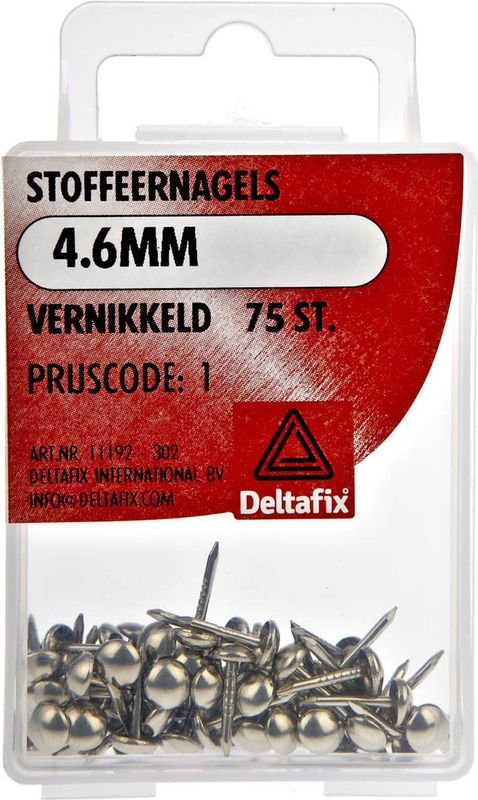 stoffeernagel vernikkeld 4.6mm