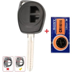 Autosleutel 2 knoppen geschikt voor Suzuki sleutel / Suzuki Swift / Suzuki Liana / met batterij.