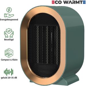 Eco Warmte - Premium Elektrische Kachel - 1200w/800w - elektrische verwarming - Kamer verwarming - Ventilatorkachel - Keramische Kachel - Mini Heater - Groen
