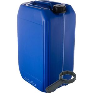 Jerrycan 25 Liter – met sleutel – met zichtstreep – handig stapelbaar – UN gekeurd – voor water en gevaarlijke vloeistoffen – inclusief dop – totaal te legen