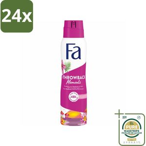 Fa Deodorant Spray Sunset Dream 150 ml - Voordeelverpakking - 24 stuks - Roze lotus geur - Vrouwen deodorant