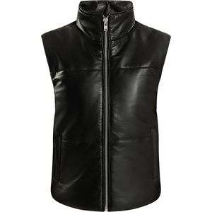 Dreimaster - Leren Vest - Zwart - Dames