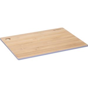 Set van 1x stuks snijplanken grijze rand 28 x 38 cm van bamboe hout - Serveerplanken - Broodplanken