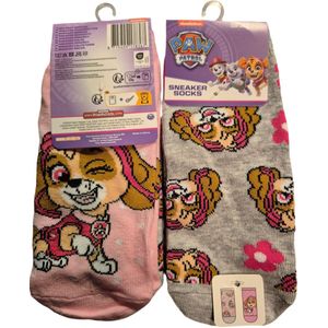 paw patrol girl snaeker sokken 2 pack 31/34